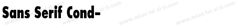 Sans Serif Cond字体转换